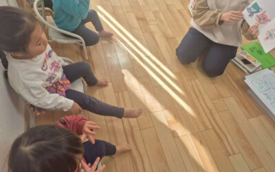 今日の活動１月９日（金）利用児１０人（年中３人・年少５人・年少少１人・以下１人）